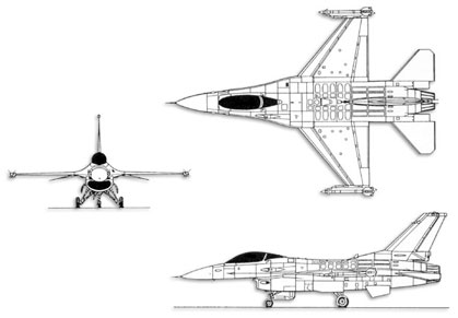 F-16 Fighting Falcon trittico