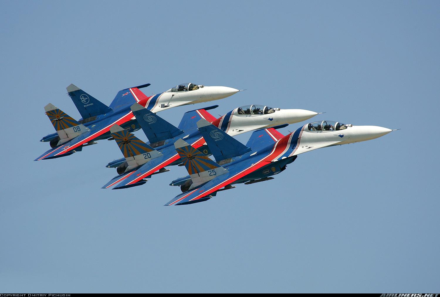 Russian Knights in formation