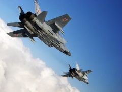 Mig-31 in formation