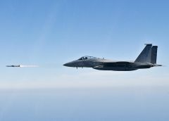 F-15 Eagle fires AIM-120