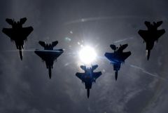 A flight of F-15C Eagles 