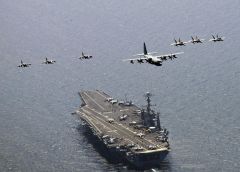 Fly over USS George Washington (CVN 73) 