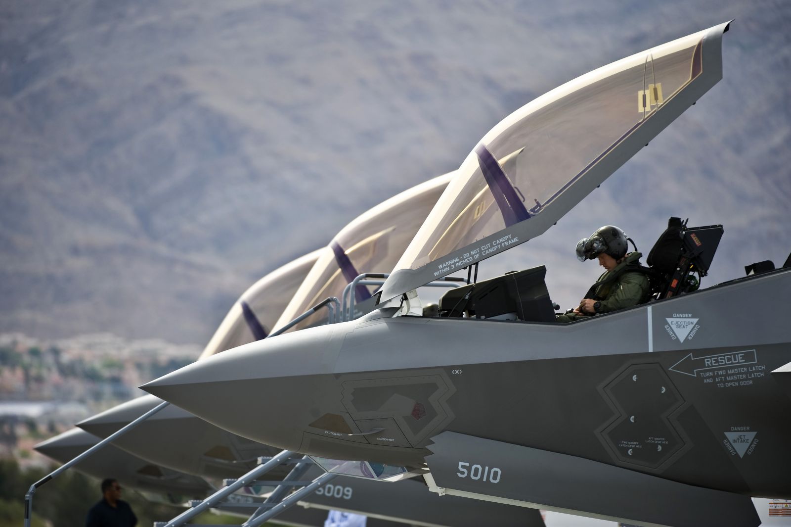 Checks inside an F-35A