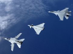 Eurofighter (Centre) with Su-30MKI and Tornado