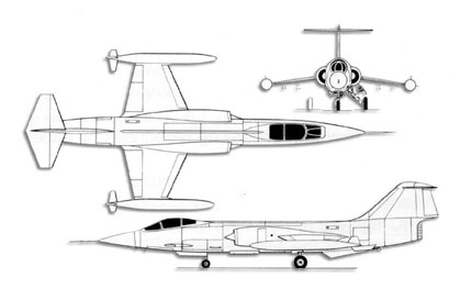 F-104 Starfighter trittico