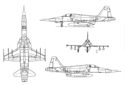 F-5 Tiger II trittico