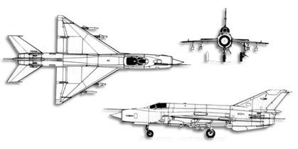 MiG-21 Fishbed trittico