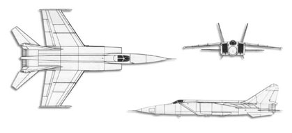 MiG-25 Foxbat trittico