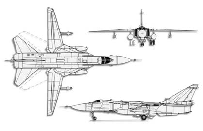 Su-24 Fencer trittico