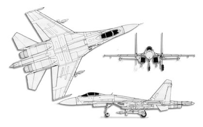 Su-27 Flanker trittico