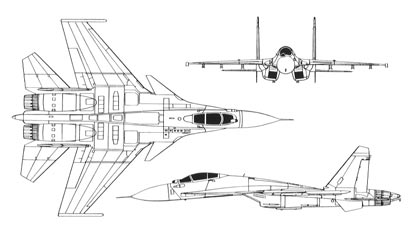 Su-33 Naval Flanker trittico